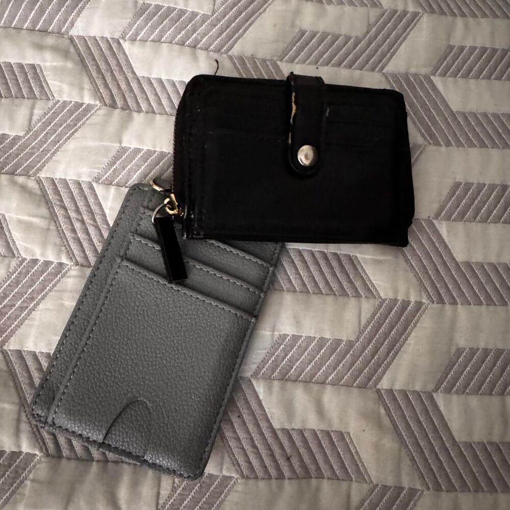 Unbranded Women's Black and Grey Wallet-purses